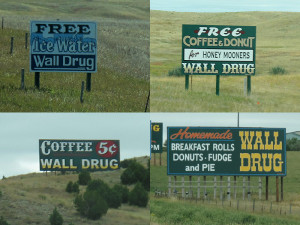 Wall Drug Highway Adverts
